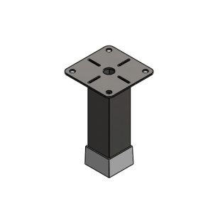 Metallijalka 25x25/100 mm säädettävä mattakromi