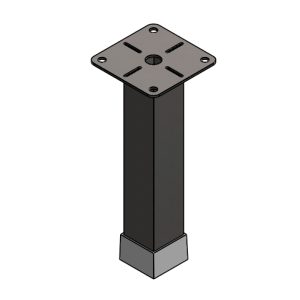 Metallijalka 25x25/150 mm säädettävä mattakromi