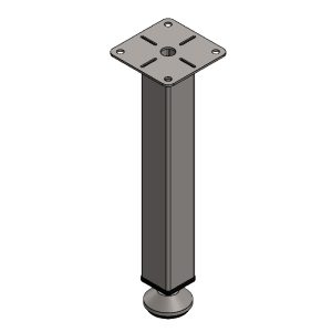 Metallijalka 25x25/200 mm säädettävä kromi