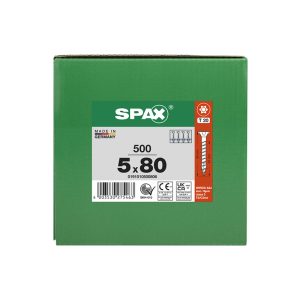 ABC SPAX TX UPPOKANTA 5X80 T20 OSAKIERRE (TORX)