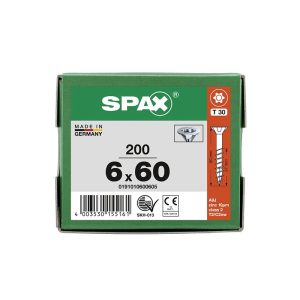 ABC SPAX TX UPPOKANTA 6X60 T30 OSAKIERRE (TORX)