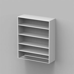 Seinäkaappi 988x1000x337 3 hyllyllä M100 avopohja P3